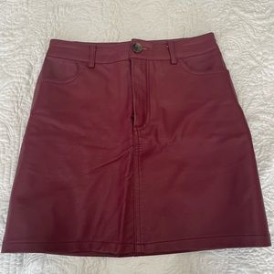 Maroon Mini Skirt